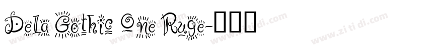 Dela Gothic One Ruge字体转换